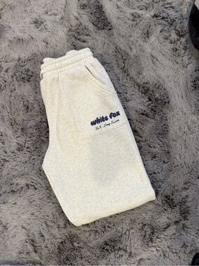 Kids Light Gray Logo Sweatpants
